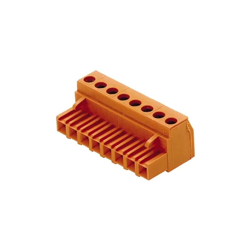 BLA 5 SN OR Conector hembra para PCB 5P Paso 5.08mm 180° Naranja