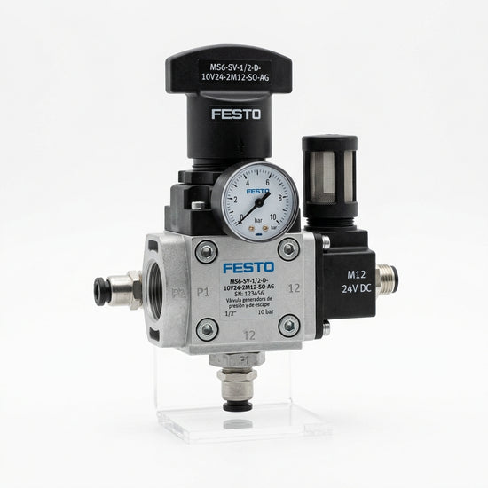 FESTO MS6-SV-1/2-D-10V24-2M12-SO-AG