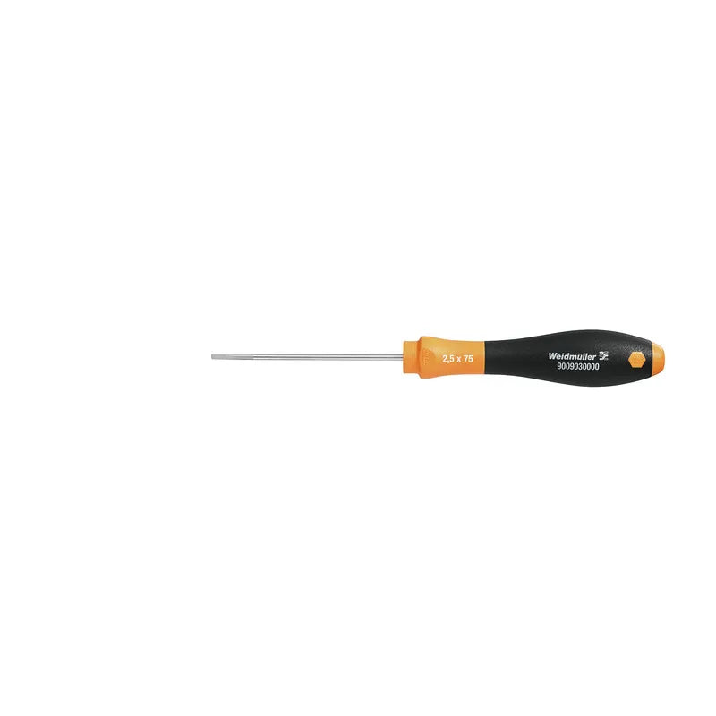 SD 0.4X2.5X75 Destornillador plano sin aislamiento Caña 75Lx2.5Dx0.4Wmm