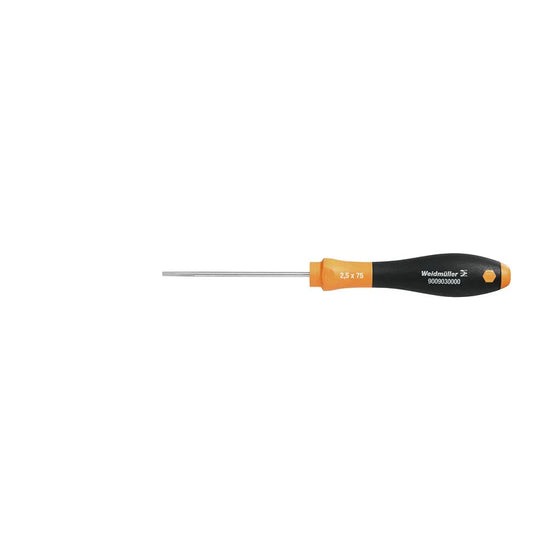 SD 0.4X2.5X75 Destornillador plano sin aislamiento Caña 75Lx2.5Dx0.4Wmm