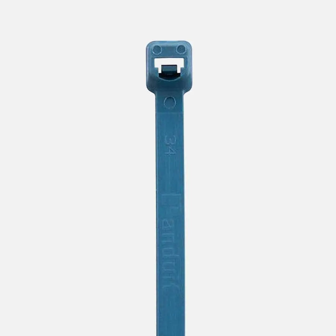 Cinchos sujetacables de PA  203Lmm.  metal detectable 100Pz Azul