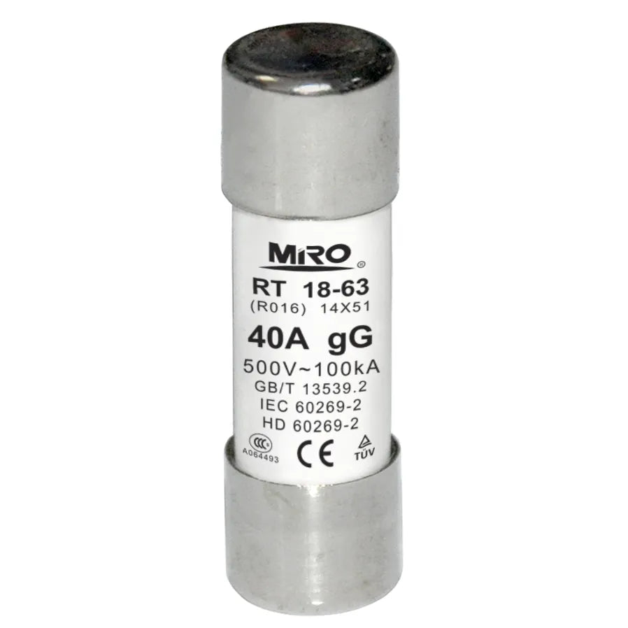 Fusible cilíndrico uso general Clase gG 14x51mm 8A 690VCA 100kA