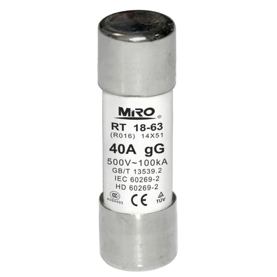 Fusible cilíndrico uso general Clase gG 14x51mm 8A 690VCA 100kA