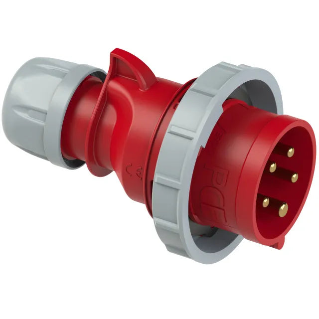 3603 Clavija aerea 3P+N+T 6H 16A 400V IP67 Rojo