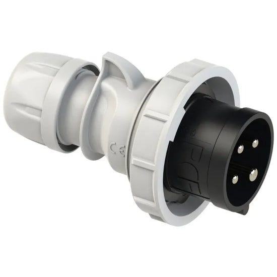 5605 Clavija aerea 3P+T 7H 32A 500V IP67 Negro