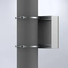 Fijación de armario a poste para 600Wmm Acero galvanizado 2 piezas
