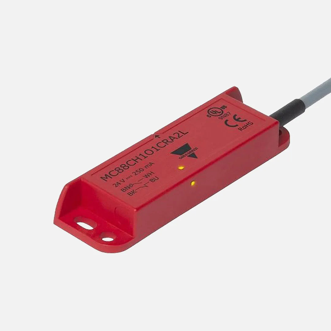 Sensor de seguridad magnético 1NA+1NC 12/24VAC/DC PVC cable 2m lengüeta seca