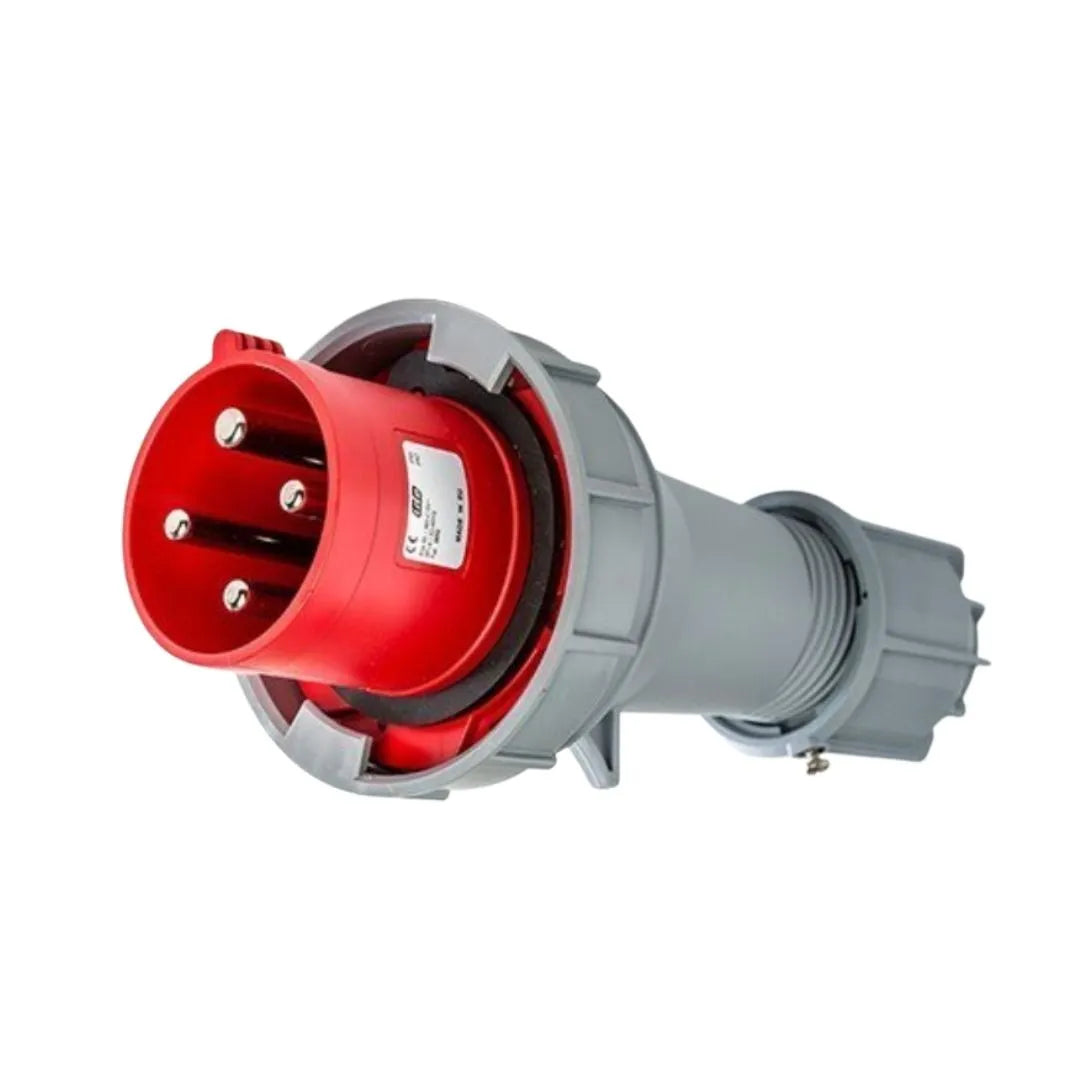 Clavija aérea 63A 3P+T 400VCA 11h Rojo IP66-IP67