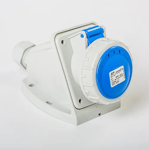 Base mural 16A 2P+T 230VCA 6h Azul IP66-IP67