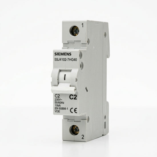 SIEMENS 5SJ4102‑7HG40 MINI INTERRUPTOR AUTOMATICO CON DETALLE