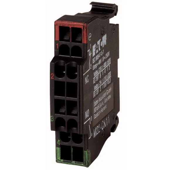 M22-CK11 RMQ-Titan Modulo de contacto 1NC+1NA Montaje Frontal Conexión cage-clam