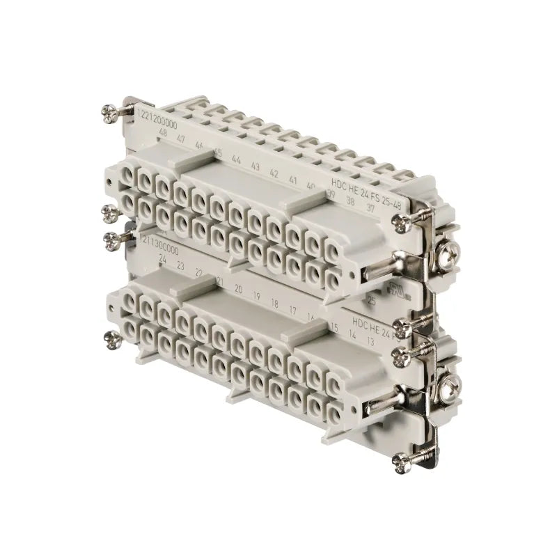 HDC HE 24 FS 25-48 Inserto hembra Conexión tornillo 24P+PE 16A 500V Grupo 12
