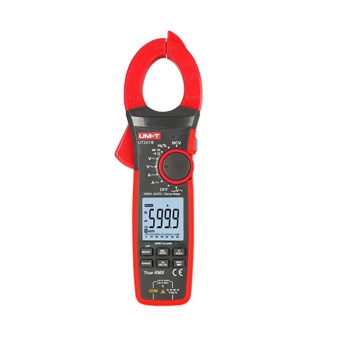 Pinza amperimétrica RMS 1000 A AC/DC, 1000V AC/DC, 60 M?, 60mF, 10Hz~1MHz