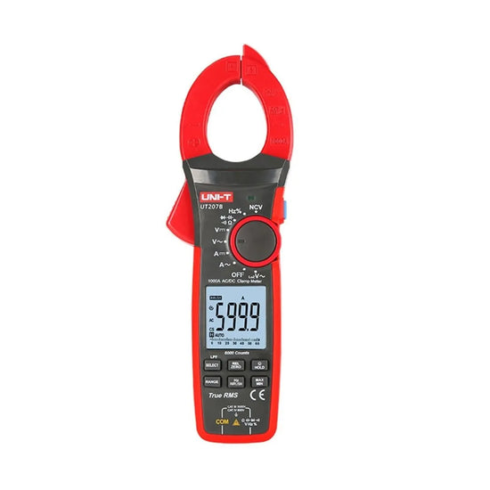 Pinza amperimétrica RMS 1000 A AC/DC, 1000V AC/DC, 60 M?, 60mF, 10Hz~1MHz