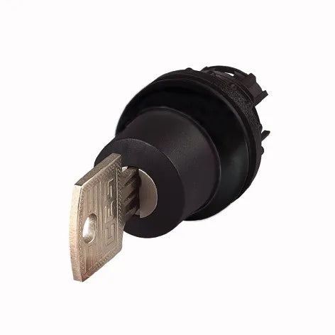 M22S-WRS-SA(*)-* Selector con Llave Maestra 2 posiciones B/negro 22mm Mantenido