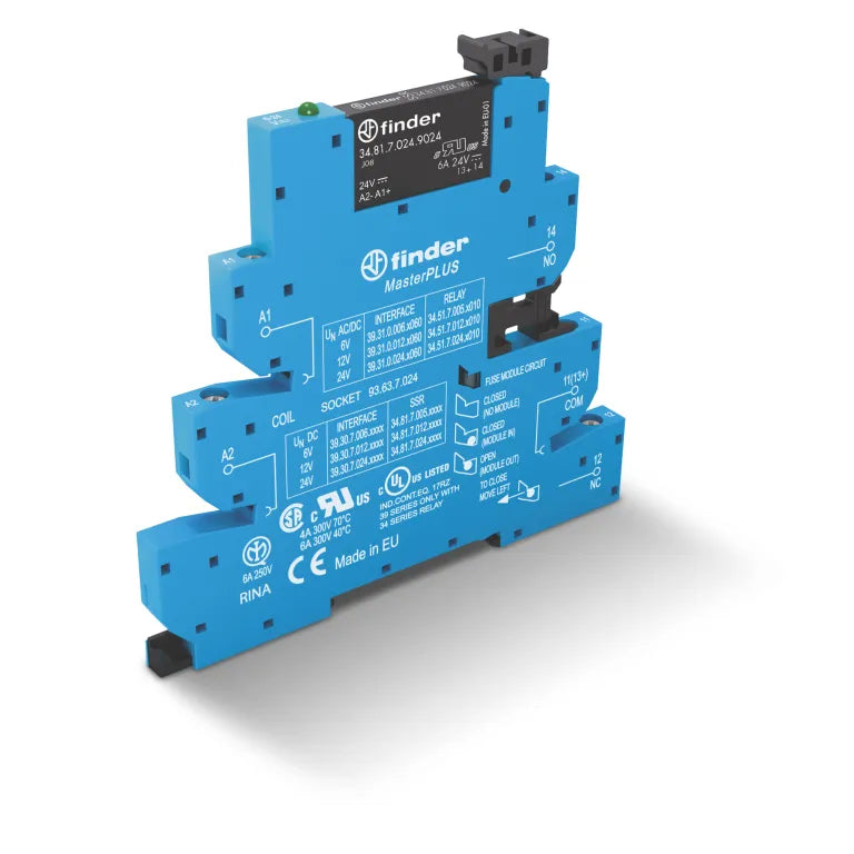 Interfaz modular con relé MasterPLUS SSR 6.2mm 6A Input 60VCD Output 24VDC