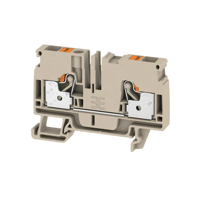 A2C 6 Clema Push-in 2 conexiones 6mm² 22-8AWG 41A 800VCA Beige Oscuro