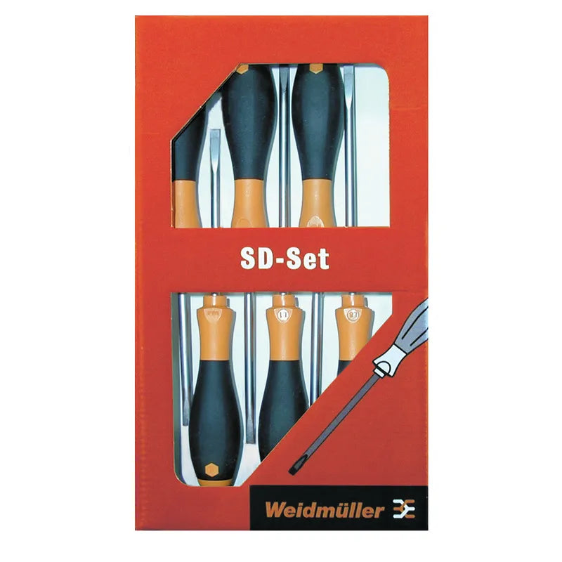 SD SET S2.5-5.5/PH1/2 Set 6 destornilladores planos y Phillips sin aislamiento