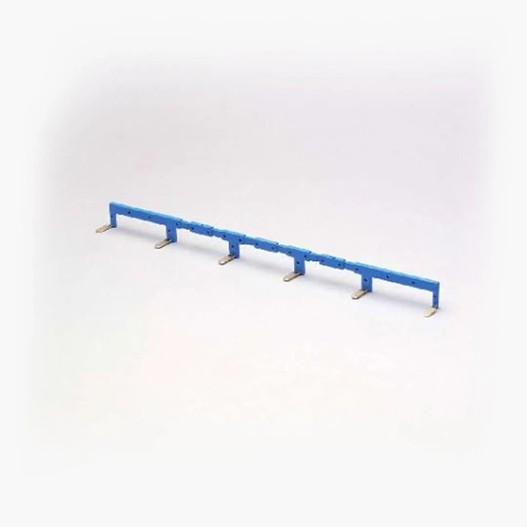 Puente de 6 terminales color azul 10A 250V para usarse con S90.02/03