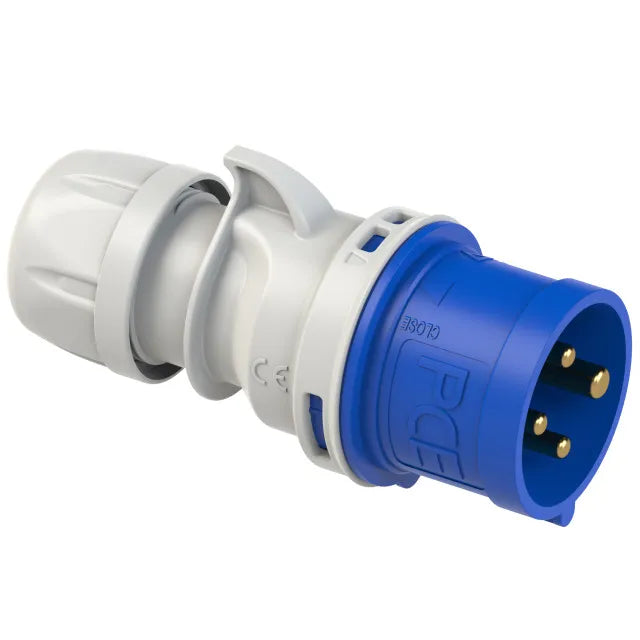 2105 Clavija aerea 3P+T 9H 32A 230V IP44 Azul