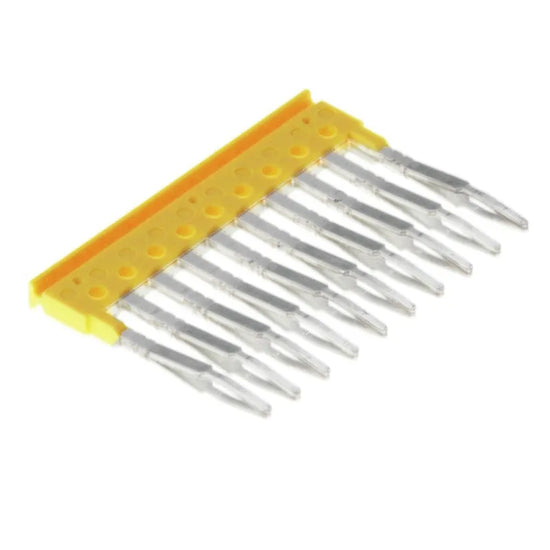 ZQV 1.5/10 Puente enchufable amarillo de 10 polos para ZDU/ZDK 1.5/ZEI 6 de 1.5