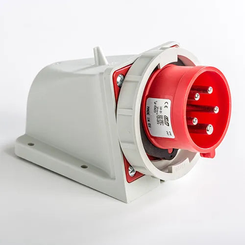 Clavija mural 16A 3P+N+T 220/400VCA 6h Rojo IP66-IP67