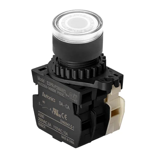 PUL MOMEN ILUMI BLAN 22MM 12-24VCD 1NANC