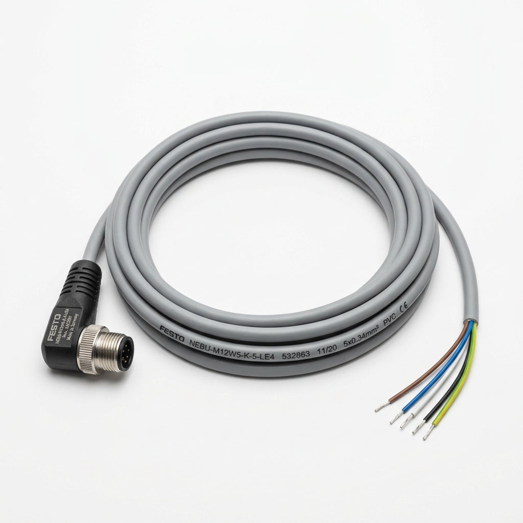 Festo NEBU-M12W5-K-5-LE4 Cable de conexión