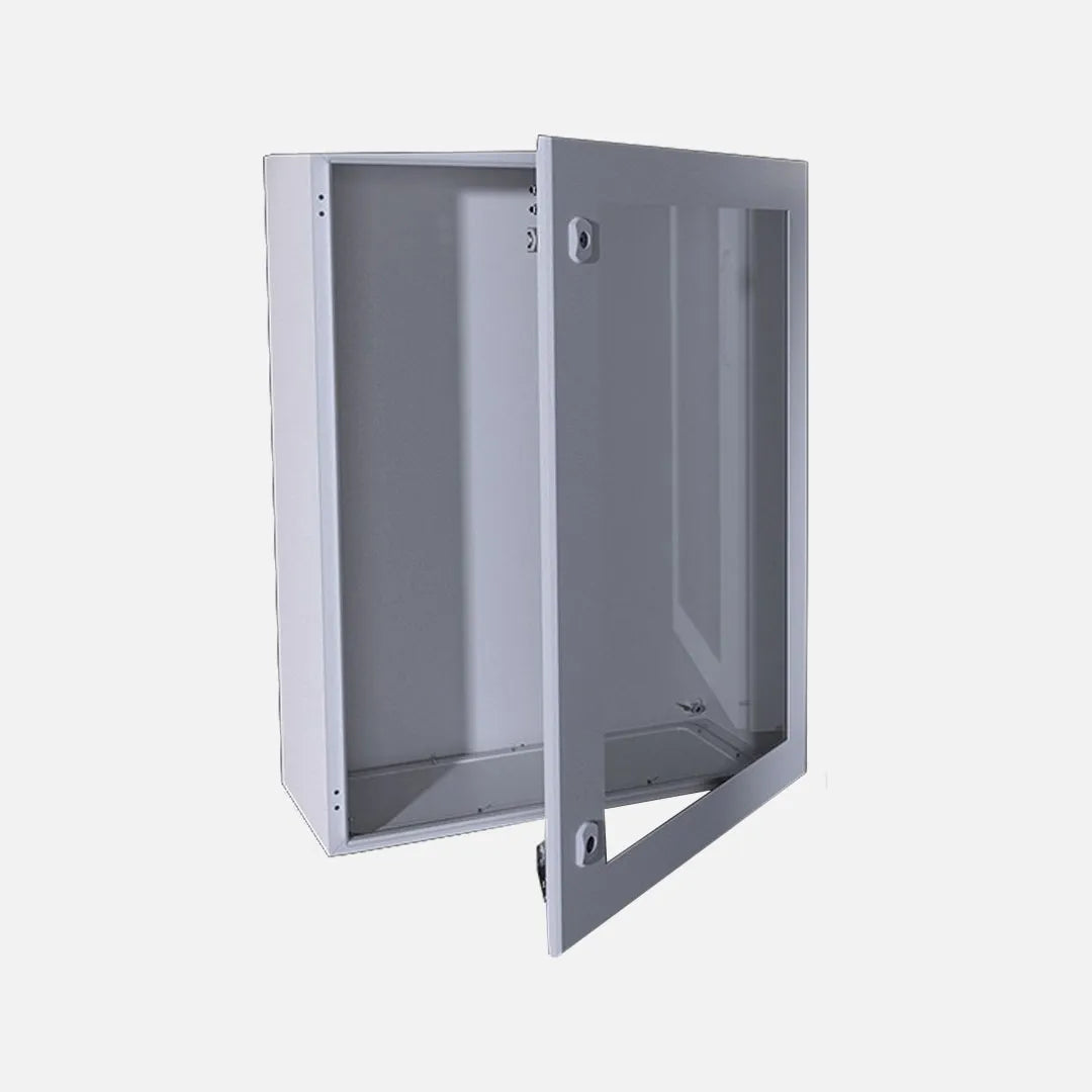 DM Gabinete mural chapa acero 1P/Transparente 800Hx600Wx300Dmm RAL7035 IP66NEMA4