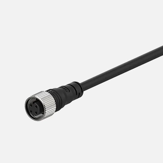 CID4-3T Cable con conector hembra recto DC M12 4P 4 hilos 3mt Transmisor