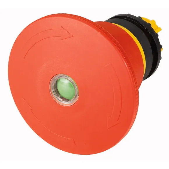 M22-PVT45P-MPI paro de emergencia 22mm tipo Palmera 45mm Girar P/Liberar C/Indic
