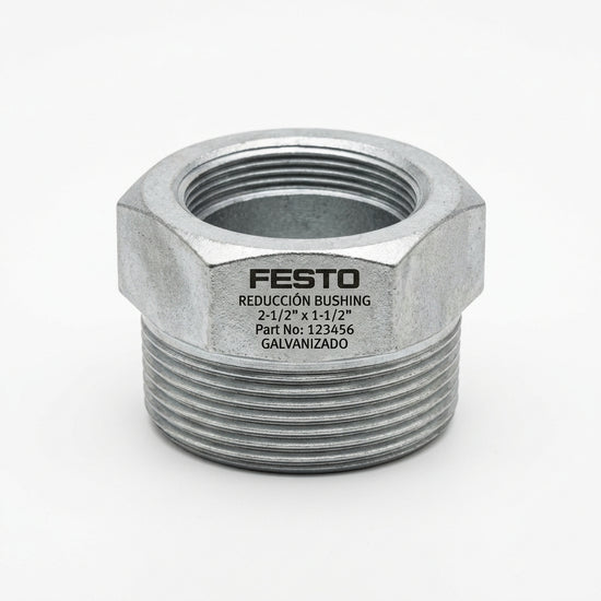 FESTO Reducción bushing 2-1/2" * 1-1/2", Galvanizado