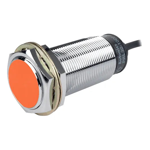 PRL30-10AC Sensor inductivo largo M30 SN 10mm Rasante 2 hilos 100-240VCA NC
