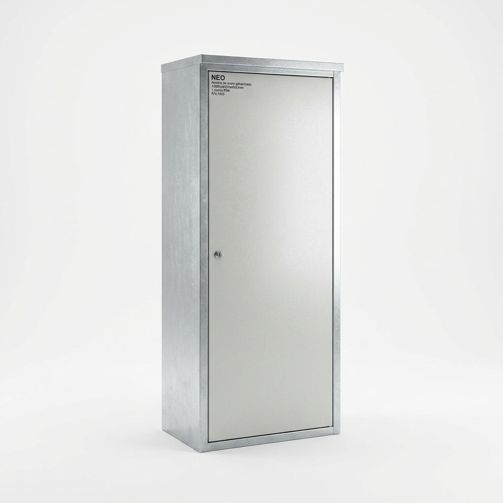 NEO Armario de acero galvanizado 1800Hx800Wx600Dmm 1 puerta IP54 RAL7035