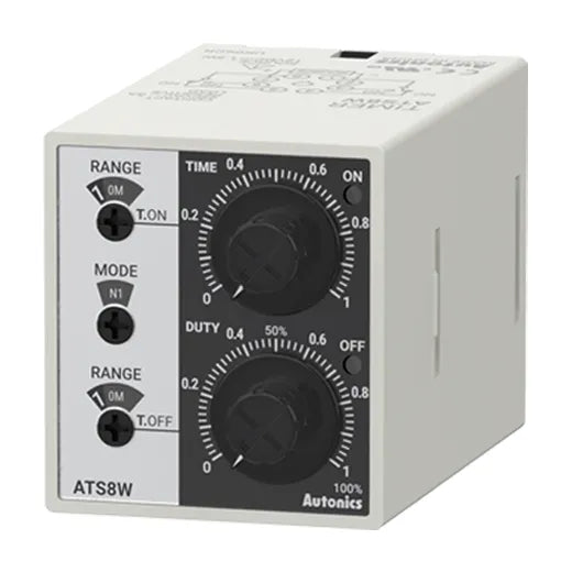 ATS8W-11 Timer análogo octal Twin 38Wx42H Rango 0.1-1 12VCD 2CO