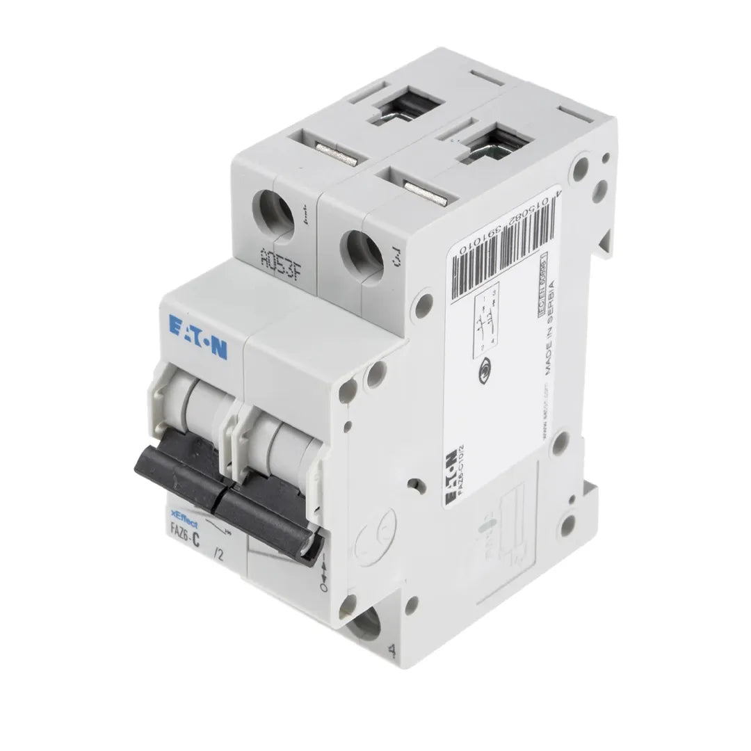 FAZ6-C1/2 Interruptor termomagnético miniatura MCB 2P 1A 10kA Curva C