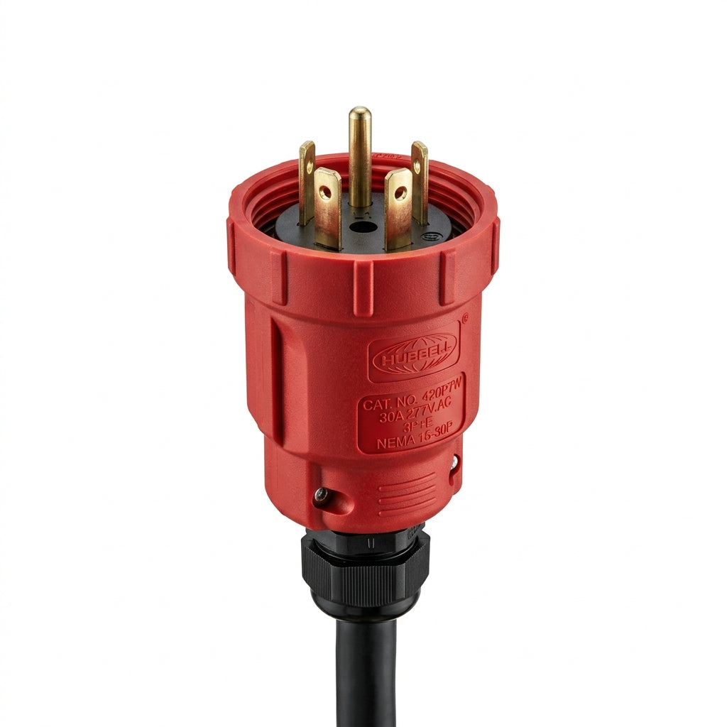 Hubbell 420P7W Enchufe de pin y manga