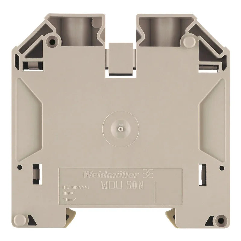 WDU 50N Clema de paso compacta en color beige 50mm² 8AWG-1/0 150A 1000VCA