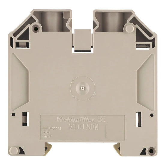 WDU 50N Clema de paso compacta en color beige 50mm² 8AWG-1/0 150A 1000VCA