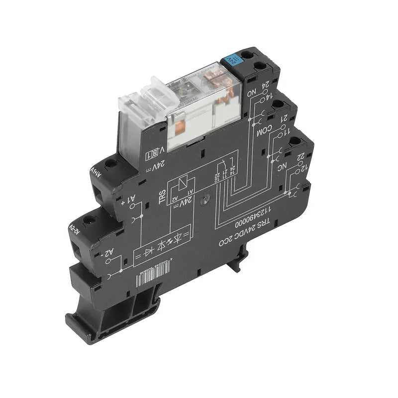 TRS 24VDC 2CO Interfaz relé RSS + Base 12.8mm 24VCD 2CO 2NA2NC 6A 250V