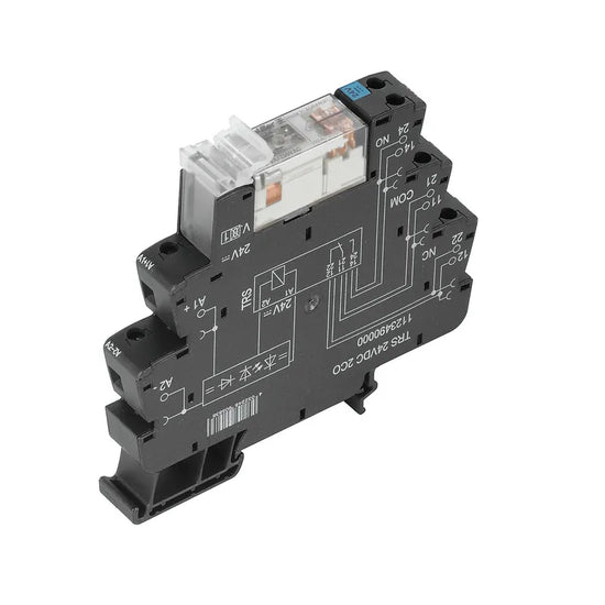 TRS 24VDC 2CO Interfaz relé RSS + Base 12.8mm 24VCD 2CO 2NA2NC 6A 250V
