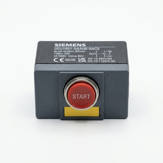 Siemens 3SU1851-0AA00-0AC2 botón de paro de emergencia