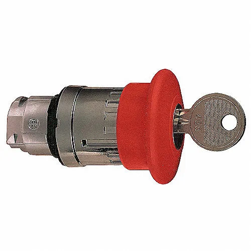 BOTON PULSADOR HONGO CON LLAVE ROJO  TD2