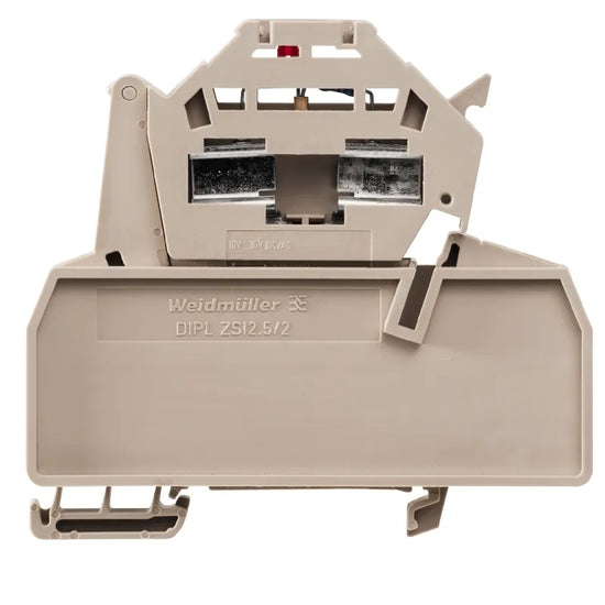 ZSI 2.5/2/LD 10-36 DC/AC Clema portafusible americano c/LED 2.5mm² 6.3A Beige