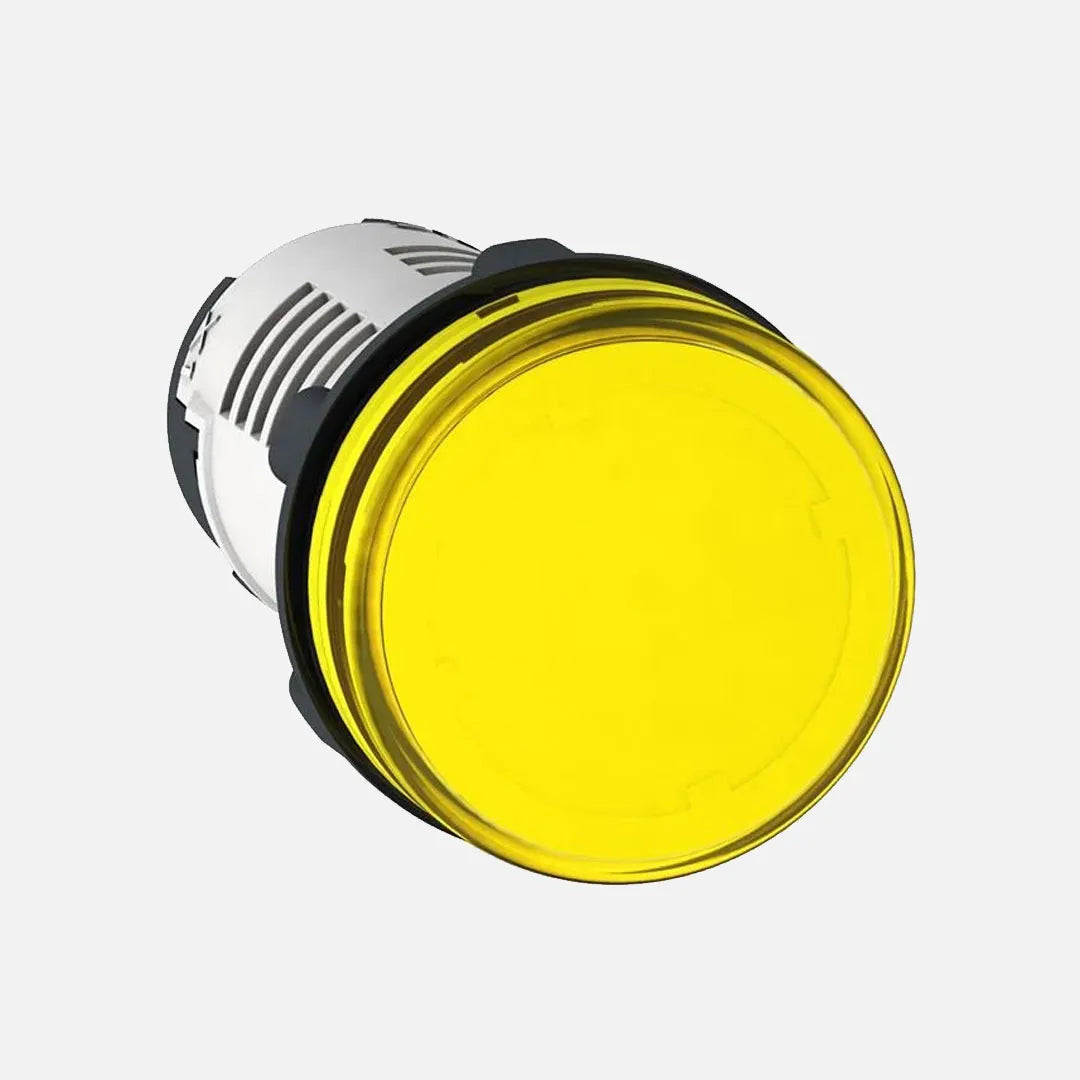 Piloto luminoso redondo LED amarillo 22 mm. 120 VAC