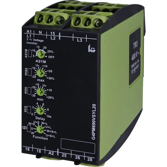 G4PM690VSYL20 Monitor de voltaje trifásico L1+L2+L3+N 690/400VCA 2CO