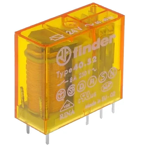 Relevador para circuito impreso 8 pines 240VCA 2CO 2NA2NC AgNi 8A 250V