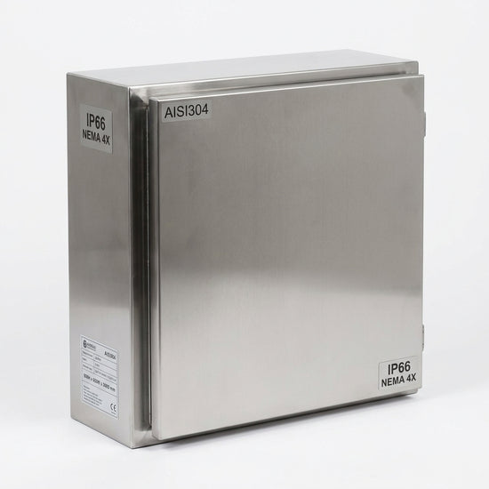 Gabinete mural de acero inoxidable AISI304 1P 800Hx800Wx300Dmm IP66 NEMA 4X
