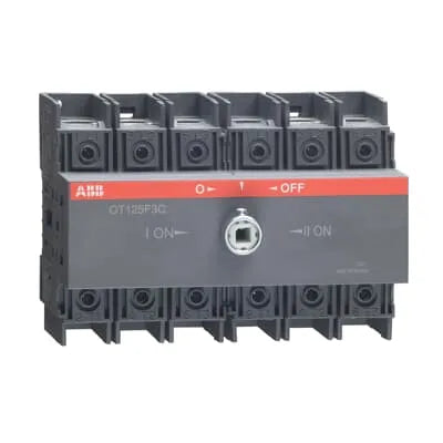 OT125F3C Interruptor conmutador 3 polos  125A 45kW IP20