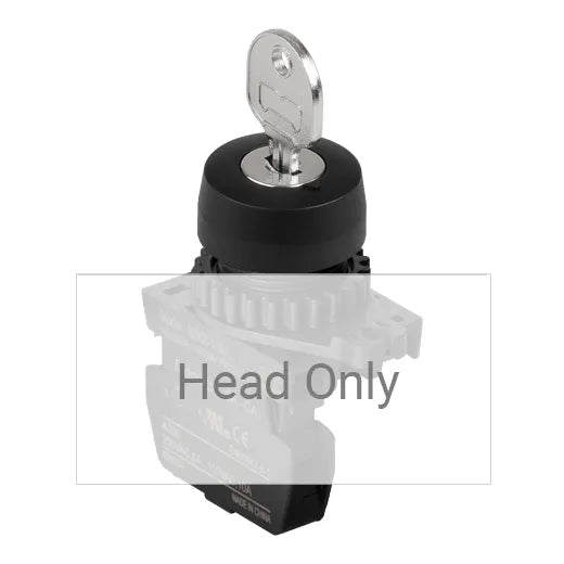 S2KR-4CK Selector de llave 3 posiciones 22mm mantenido Color negro